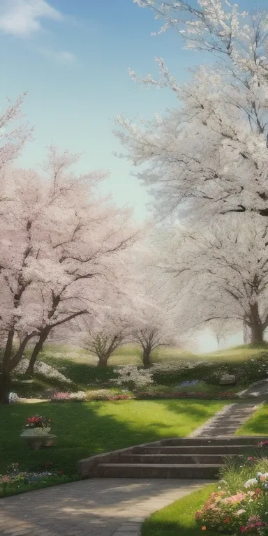 Masterpiece,best quallity,spring representation,without anyone,flowers,relax scene