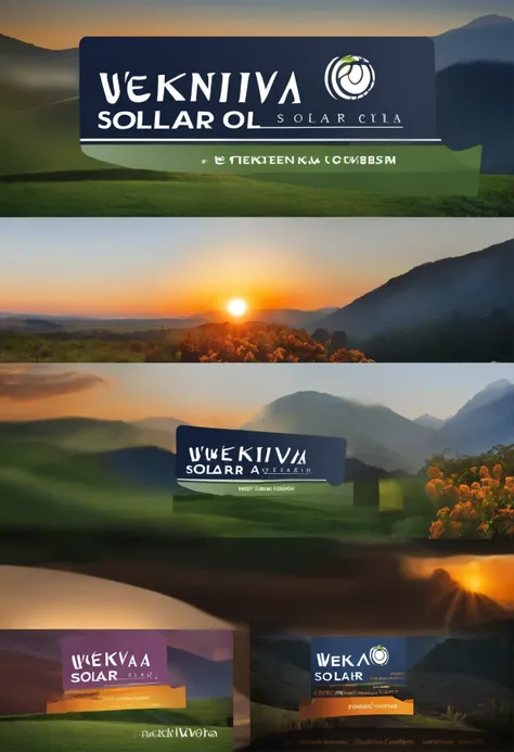 Create a logo with the name wekiva solar that can be used on a business card and marketing material