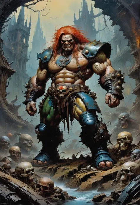 by Simon Bisley, best quality, masterpiece, very aesthetic, perfect composition, intricate details, ultra-detailed