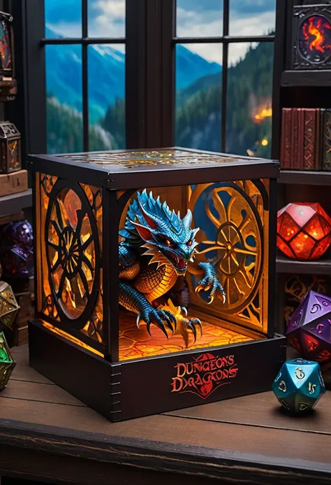 (best quality,4k,8k,highres,masterpiece:1.2),ultra-detailed, dungeons & dragons doll's inside a box, product for sale, in the wi...