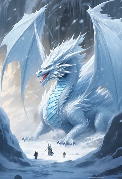 the huge body of the cute ice crystal dragon looks majestic and powerful in the dungeotomically correct)its towering figure and ...