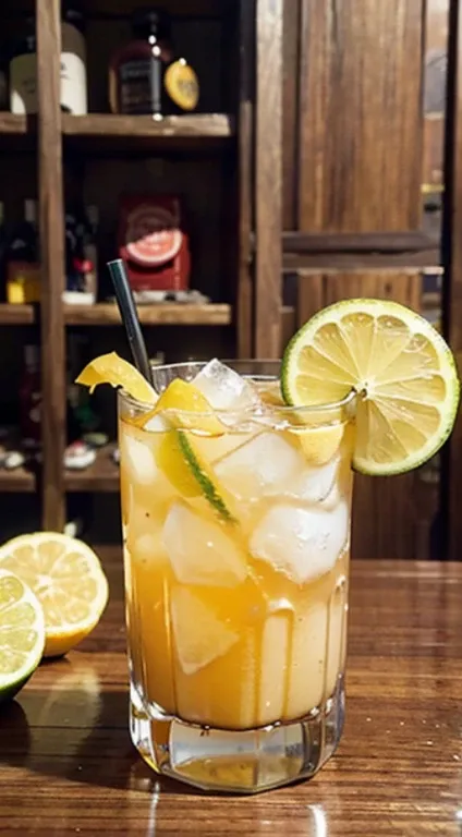 there is a poster with a picture of a drink with lime slices, drink, poster, food, daoshu, cold drinks, ren heng, Official product images, Jia, made of drink, Shogakukan, It has a lemon peel texture, yun ling, Ad Image, qiangshu, drinks, lu ji