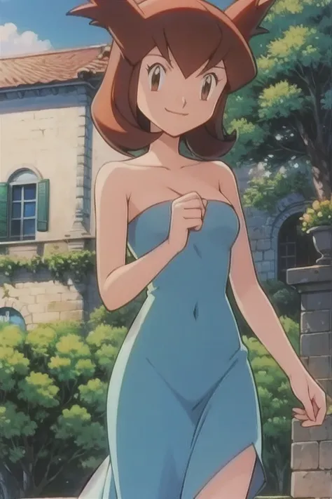 pokemovies, sugimori ken, ken sugimori ken (style), masterpiece, best quality, anime screencap, ultra-detailed, illustration, beautiful detailed eyes, very detailed illustration, cinematic lighting, 1 girl, solo, Pokemon Heroes (Bianca), Brown Hair, brown ...