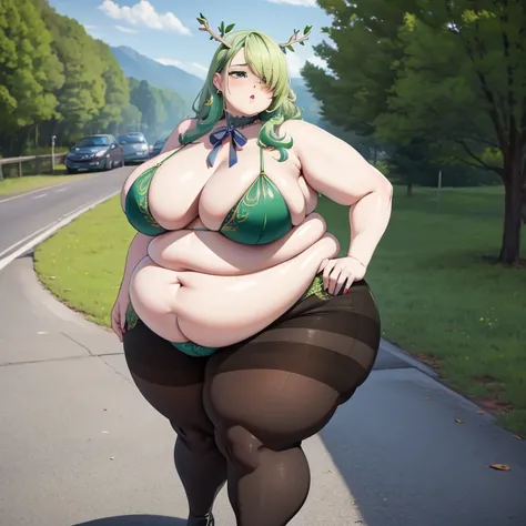 1girl, top heavy figure, (((incredibly big chest))), ((saggy chest)), plump, incredibly plump, ((big belly)), (((big tits))), pout, embarassed, wide, (((obese))), (((fat))), ((love handles)), double chin, out of shape, obese, fatty, tall woman, big bossom,...