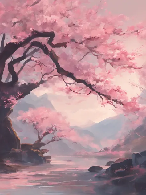 (best quality,4k,8k,highres,masterpiece:1.2),ultra-detailed,realistic:1.37,photorealistic:1.37,Japandi Wall Art,minimalist,Cherrys,3D,super detailed, Ethereal Sakura Tranquility, Minimalist Cherry Blossom Art, Elegance Canvas