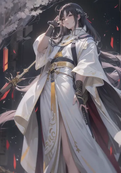 Ara of a man wearing a white robe and holding a sword々new image, by ヤン・J, Be quiet, Written by Tang Yifen, Written by Li Song, Gweiz on pixiv artstation, beautiful character drawings, Gweiz on artstation pixiv, artwork in the style of Gweiz, Gweiz, Written...