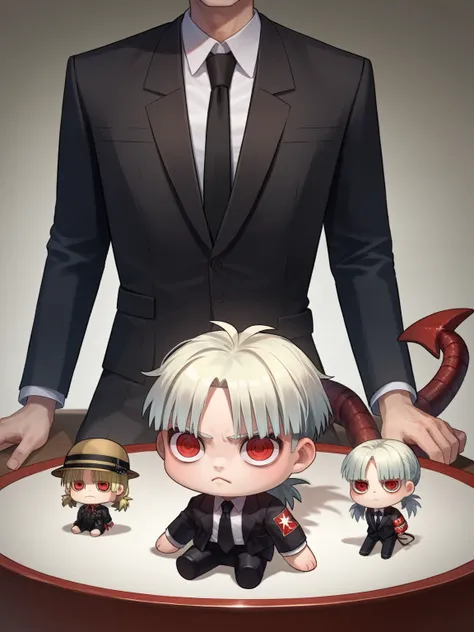 score_9, score_8_up, score_7_up, source_fumo, solo, hellsing, formal, suit, black jacket, black necktie, long sleeves, black pants, fumo (doll), chibi, sitting, chibi style, ((fumo)), fumo toy, ((fumo doll))