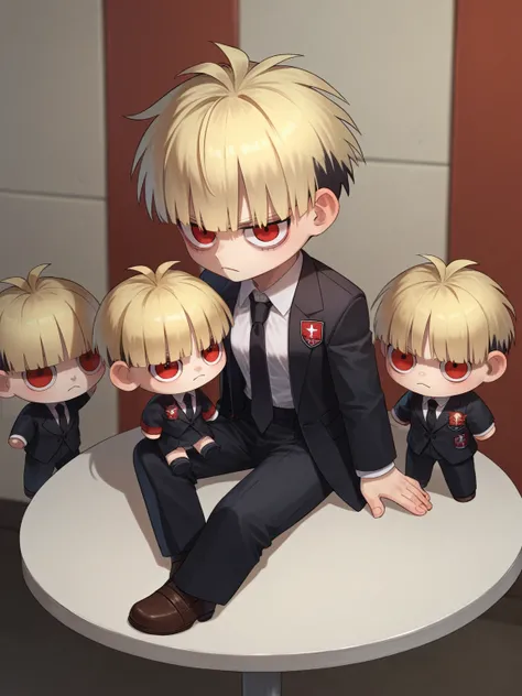 score_9, score_8_up, score_7_up, source_fumo, solo, hellsing, formal, suit, black jacket, black necktie, long sleeves, black pants, fumo (doll), chibi, sitting, chibi style, ((fumo)), fumo toy, ((fumo doll))