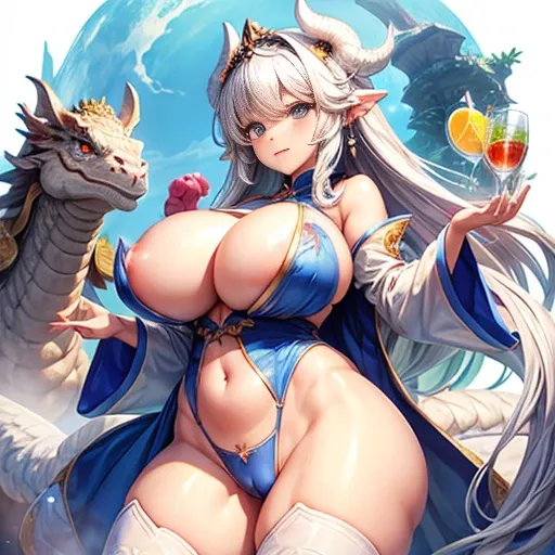 Super big breasts、little white dragon、camel toe、huge tit、nipple puff、cleavage、