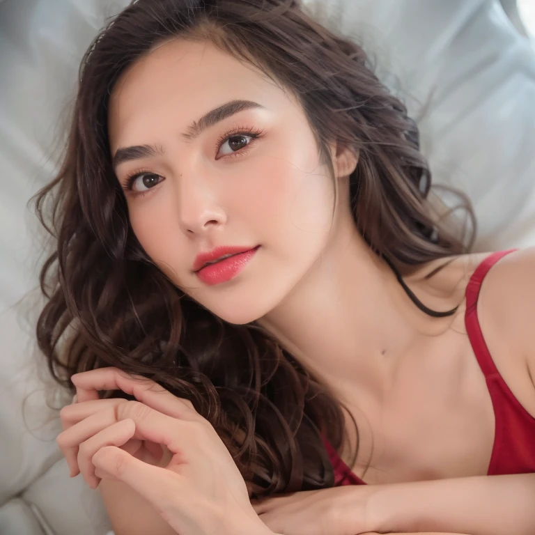 32k-uhd, IMAGE Girl, Best Quality, Full Body Portrait, Delicate Face, Beautiful Face, Silver-Eyes: 1.2, Good Teeth: 1.2, Perfect Smile: 1.2, Makeup: 1.2, Red Lips: 1.1, 19 Years Old Woman, Slim Body, Medium Bust, VOLLEYBALL