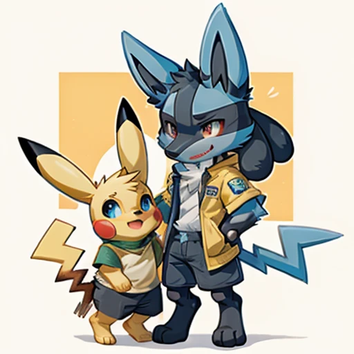 Crie um Pokémon unity Lucario Pikachu
