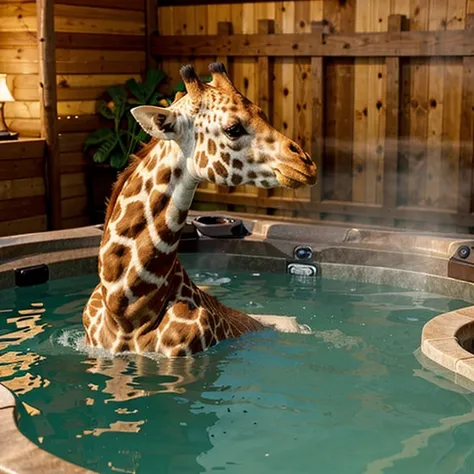 generate an image of a giraffe hot tub without the giraffe