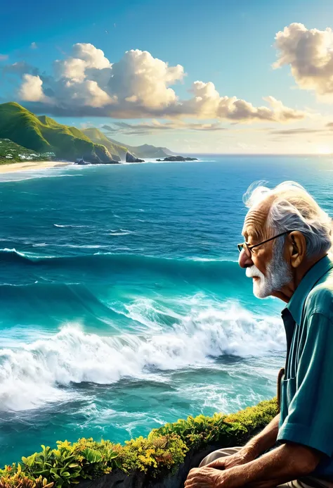 An old man remembers his life as he looks out over a picturesque ocean view. Music takes him back to important moments in his past, culminating in a touching reunion with a lost love.