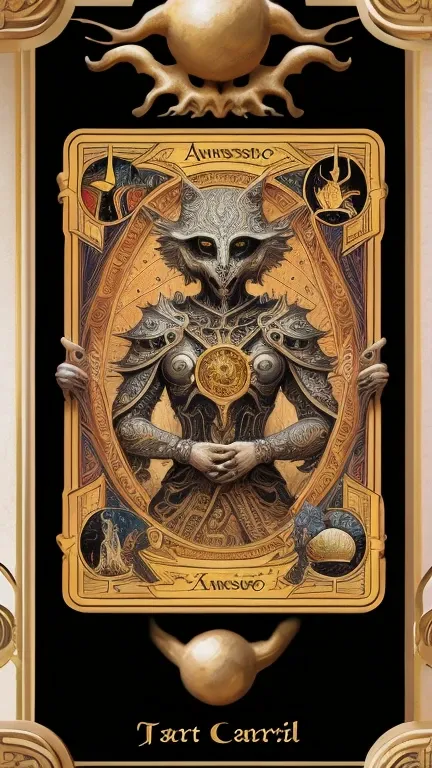 Tarot Card design, masterpiece, best quality, perfect composition, very aesthetic, absurdres, ultra-detailed, intricate details, Professional, official art, Representative work