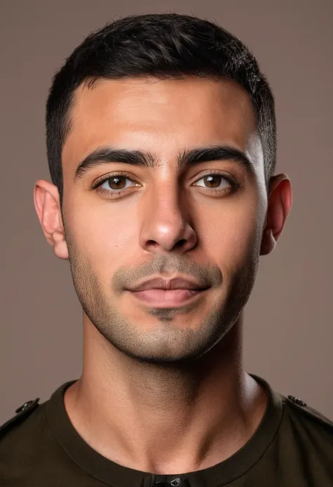 full face portrait photo, nude man, short cropped military style haircut and clean shave, 30 years old, 60%  NigBlack, 40% Egyptian, plain neutral background, no shadows, uniform lighting, no beard, no facial hair, no shadows, even lighting, ring light, fa...