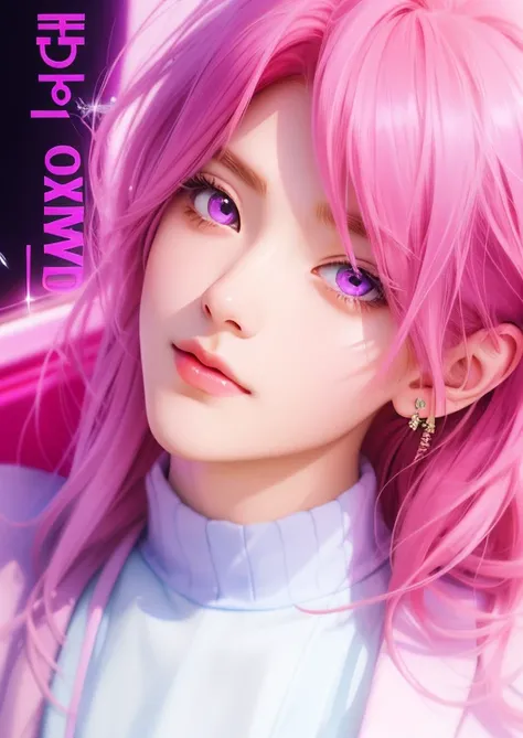 anime girl with pink hair and purple eyes pointing at something, pixiv contest winner, digital anime art!!, speedpaint, inspired by Yuki Ogura, anime realism style, made with anime painter studio, realistic anime artstyle, in anime style, marin kitagawa fa...