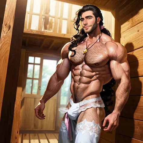 (((1boy))) (male) ((front view)) ((facing viewer))
Handsome, very detailed flawless face, detailed open eyes, very handsome, epic, heroic, pale skin,
(muscular) bodybuilder, ((big muscles)), ((large pectorals)), narrow waist, ((very very long hair, in mull...