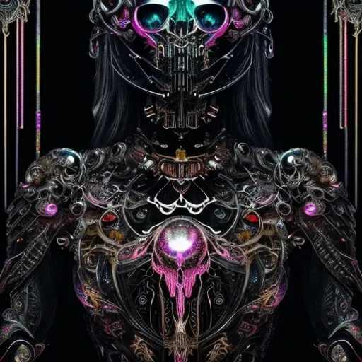 (masterpiece, best quality: 1.2), goddess of death and destruction, ultra detailed, highest detail, (body horror: 1.4), (biomachine: 1.3), (bloody: 1.2), death incarnate, omniscient being(colorful: -1.0), peaceful,iridescent, pearlescent, (machine: 1.3), H...