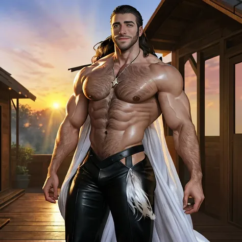 (((1boy))) (male) ((front view)) ((facing viewer))
Handsome, very detailed flawless face, detailed open eyes, very handsome, epic, heroic, pale skin,
(muscular) bodybuilder, ((big muscles)), ((large pectorals)), narrow waist, ((very very long hair, in mull...