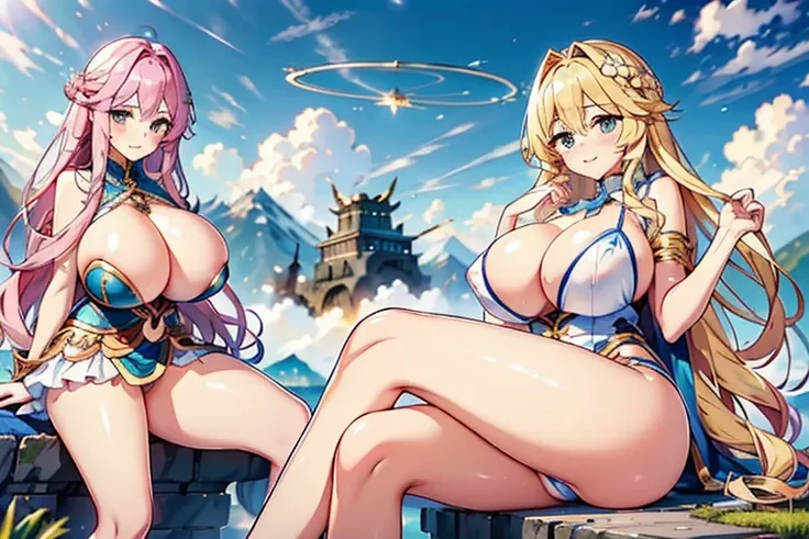 Super big breasts、giant god of steel、Giant God War、many giant gods、1000 Giants、Group photo、multiple、norse mythology、Ragnarok、camel toe、huge tit、nipple puff、cleavage、match、A giant bigger than a mountain、Odin、loki、Gungnir、Norn