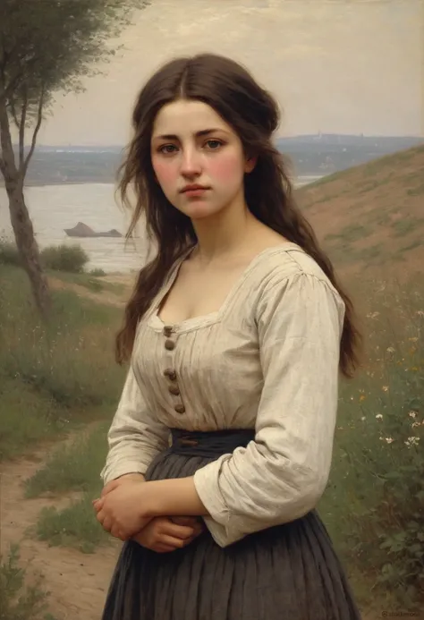 by Jules Breton, best quality, masterpiece, ultra-detailed