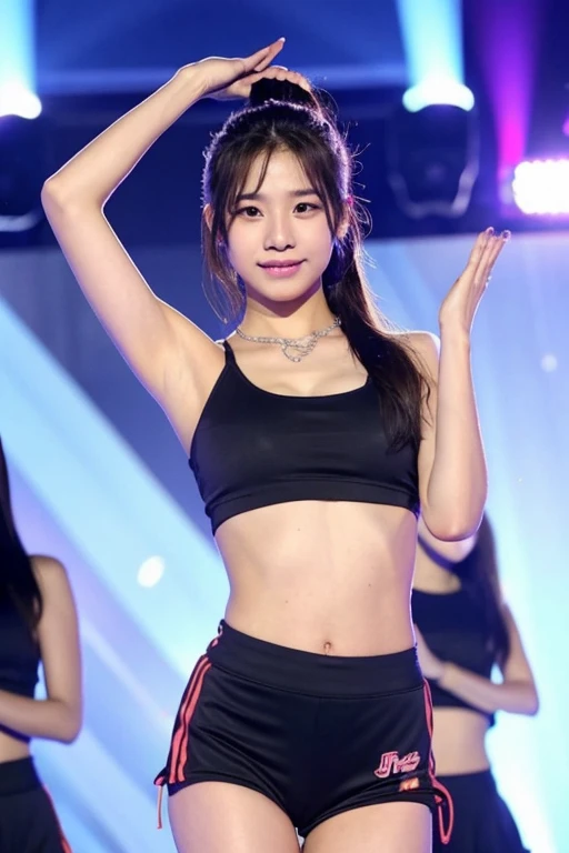 Idol　girl　Trainees　dance　Sweat　desperately　Raise your hands up