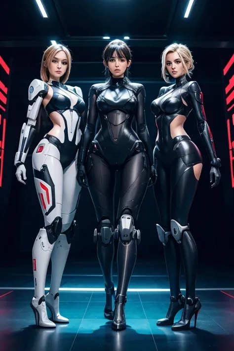 lots of female robots
　full body shot
　whole body mechanics
　Everything except the face is machine
　perfect face
　Everyone&#39;s upper body is a car
　The lower half of each of them is an airplane
　All have mechanical limbs
　All ball jointed
　There is not m...