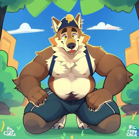 a handsome young chubby hairy bear 25 year old gay furry, by bigcozyorca, wendell