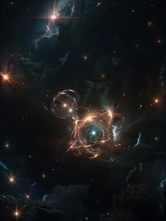 TTransport viewers to the depths of space with a wallpaper showcasing abstract lightning motifs set against a backdrop of swirling galaxies and celestial phenomena. Illustrate bursts of glittering lightning arcing across the cosmos, their vibrant colors an...