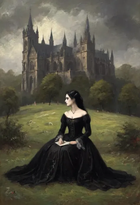 Gothic image of romanticism, com escravos.