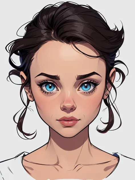 Personagem Christina Ricci omagem de desenho animado de uma mulher .cartoon style illustration, estilo de arte dos desenhos animados, estilo de arte dos desenhos animados, digital illustration style, design de personagens altamente detalhado, arte digital ...