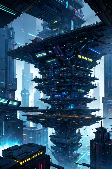 Floating Futuristic City