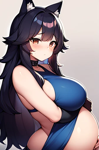 pregnant with many girls, Have cat ears,Pregnant, childbirth, work、A belly so huge that it can&#39;t exist in reality、Belly on the verge of bursting、Looks very painful、small face、Giant belly、Big belly、、masterpiece、embarrassed look、Are fat、Belly bigger than...