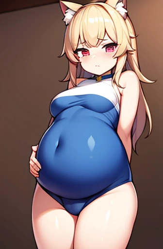 pregnant with many girls, Have cat ears,Pregnant, childbirth, work、A belly so huge that it can&#39;t exist in reality、Belly on the verge of bursting、Looks very painful、small face、Giant belly、Big belly、、masterpiece、embarrassed look、Are fat、Belly bigger than...