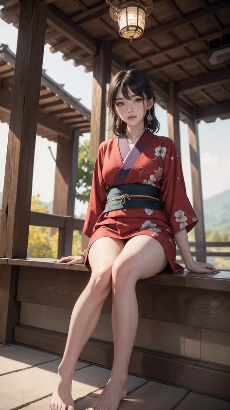 ((最high quality, 8K, masterpiece: 1.3, Ultra HD, high quality, 最high quality, High resolution, realism)) 、A stunningly beautiful 22-year-old Japanese woman、hair color is black、black eye、medium hair、straight hair、smile、Slender but well-proportioned muscular...