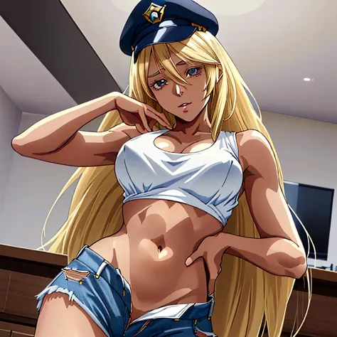 1 beautiful blonde woman, long hair, height 8, nice body, beautiful anime face, super high resolution, masterpiece, super detail...