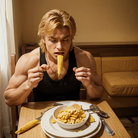 Dio Brando eating corn flakes