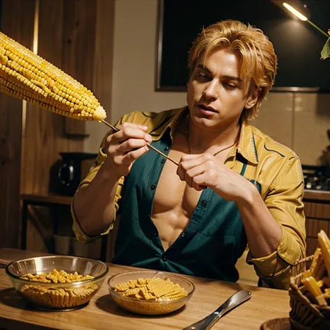 Dio Brando eating corn flakes