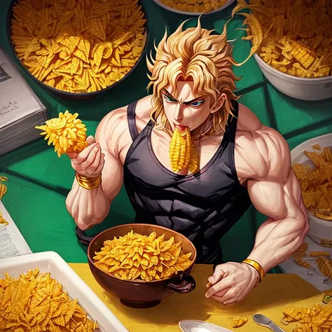 Dio Brando eating corn flakes