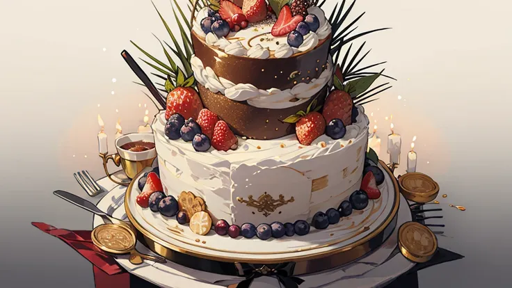 Chinese Cake, biscuit, cream, Beautiful jewelry, unusual cake, beautiful cake, multi-tiered cake, Huge cake, cake with incredible decorations, berries, fruits, without people