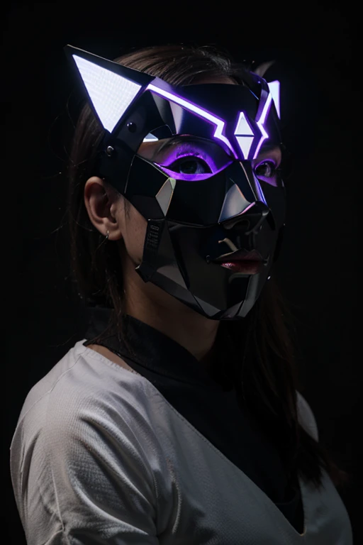 LED mask with geometric patterns
