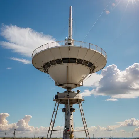 telecommunication antenna seen in front, no desde abajo