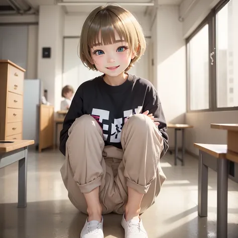 not wearing pants、Unreal world、ultra high definition photo、accurate depiction of the human body、Schools that train sex slaves、uniform、classroom、Full body Esbian、young girl、"Photographed alone"、Very accurate super young cute girl、very very young face、An ero...