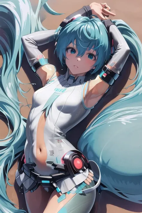 Hatsune Miku  obra de arte, Excelente, Solteira, 1 pessoa, feminina, juventude, adolescente, magra, emagrecimento, Hatsune Miku Vocaloid  linda, cabelo prateado, cabelo longo, pupilas cinzentas, bola flutuante de luz, white manto, manto, relaxar, fundo det...