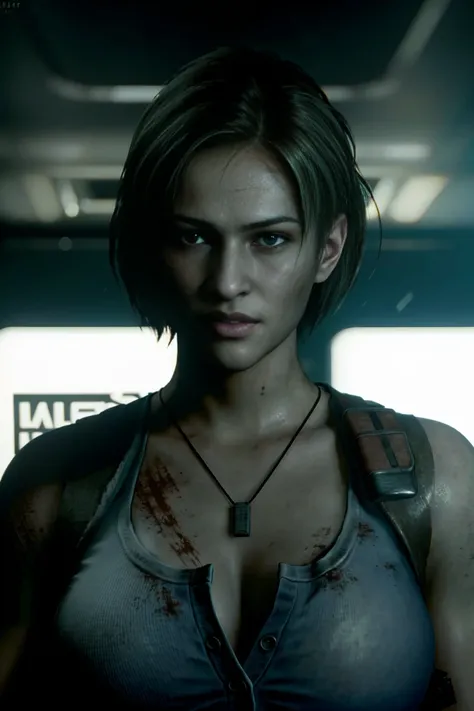 ((masterpiece, best quality)), big breast, Jill Valentine, Cinematic,  ultra detailed character, ultra realistic photography