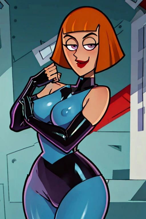 Danny Phantom, 1 girl, amity park, orange hair, large breasts, horny, selfie, snapchat, wants you, knows its wrong, secret, candid, phone, latex bodysuit, seductive, slutty, phone