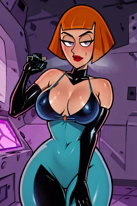 Danny Phantom, 1 girl, amity park, orange hair, large breasts, horny, selfie, snapchat, wants you, knows its wrong, secret, candid, phone, latex bodysuit, seductive, slutty, phone, flashing, embarrassed 