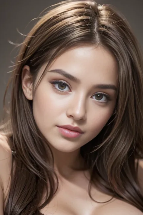 (masterpiece), (1 girl), (head tilt: 1.8), (undressing), best quality, expressive sultry eyes, perfect face, close-up portrait image with highly advanced image quality and resolution, Place the girl at the center of the image and enhance the details of her...