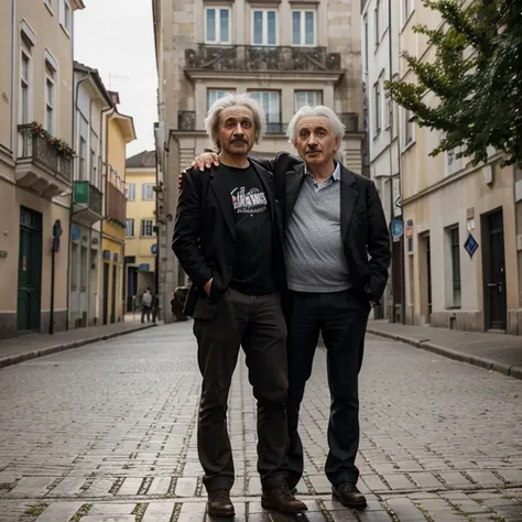 Crie uma cena que represente a vida de garoto de Albert Einstein na sua cidade em Ulm, Alemanha