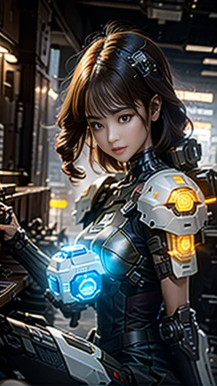 ((Best quality)), ((masterpiece)), (highly detailed:1.3), 3D,Shitu-mecha, beautiful cyberpunk women with her mecha in the ruins of city from a forgoten war, ancient technology,HDR (High Dynamic Range),Ray Tracing,NVIDIA RTX,Super-Resolution,Unreal 5,Subsur...